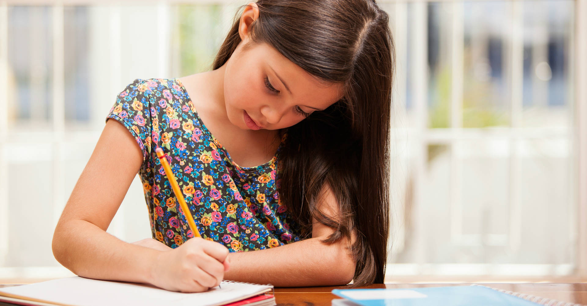 child doing homework