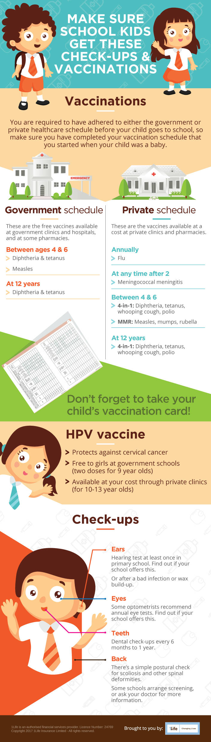 make sure school kids get these check-ups & vaccinations