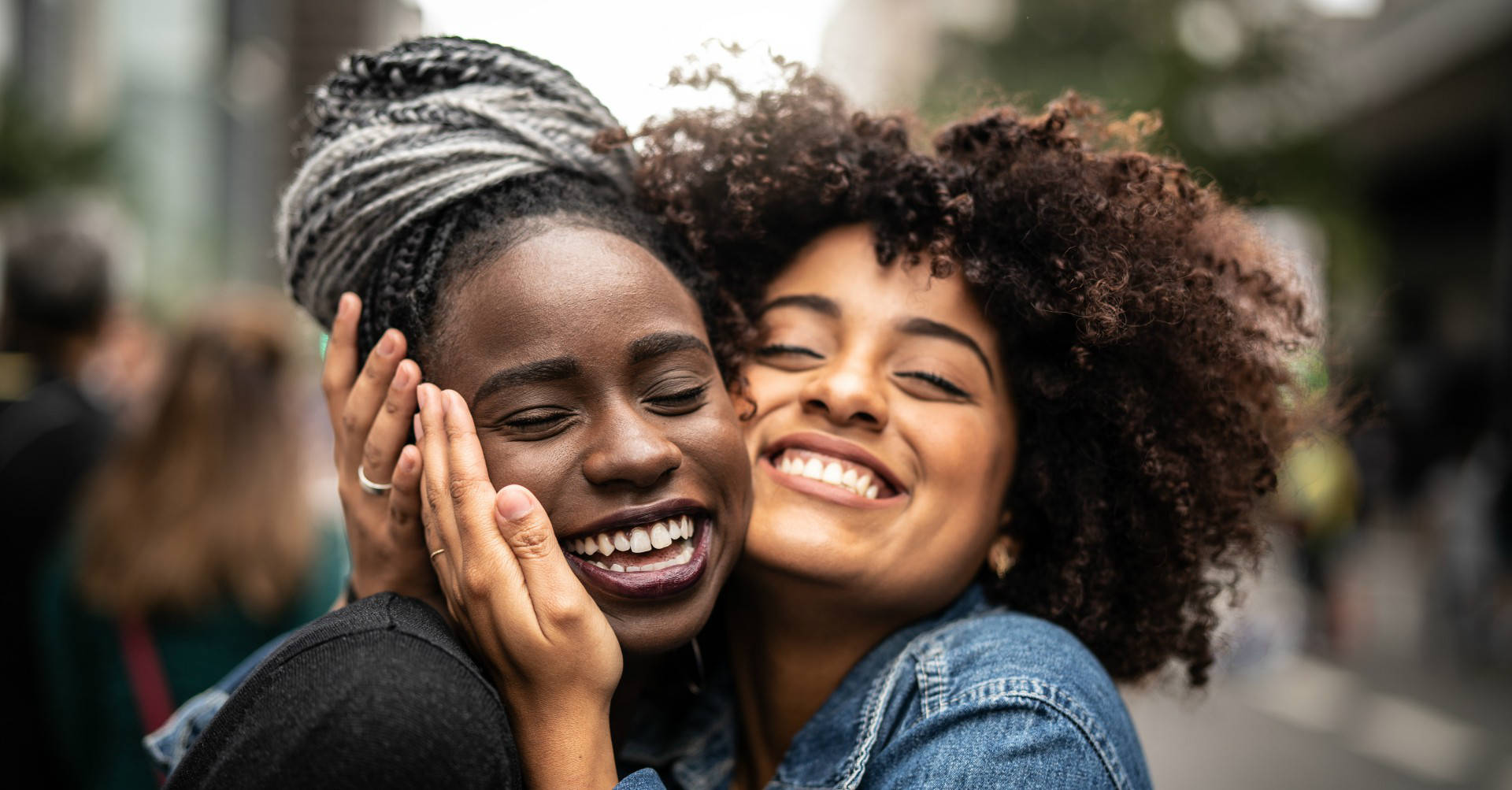 Two ladies smiling