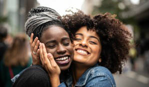 Two ladies smiling