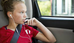 Girl listening to music