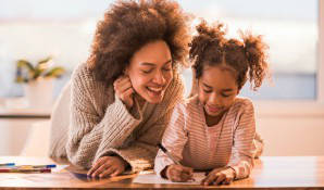 mother and daughter bonding