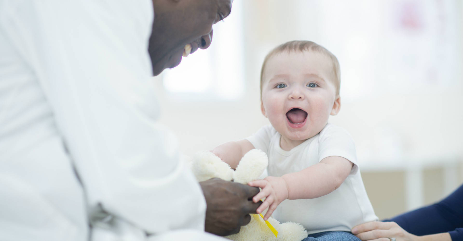 doctor playing with boy