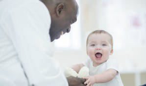 doctor playing with boy