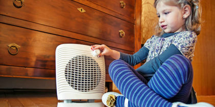 Child switching on a heater
