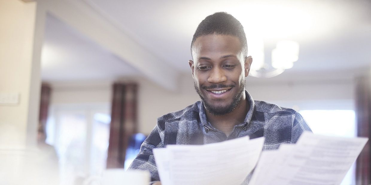 Man reading Garnishee order