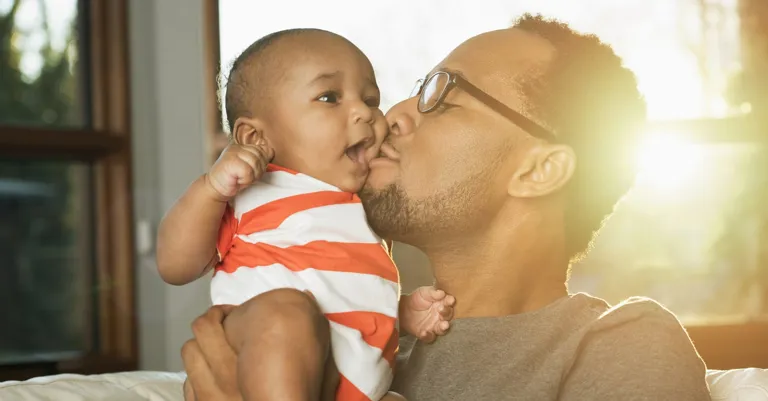 Man with son