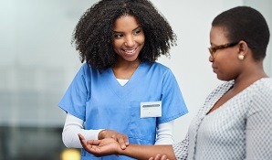 Woman at the doctor