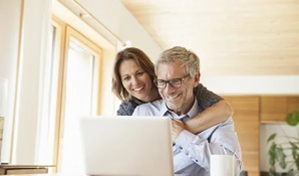 Couple looking at finances
