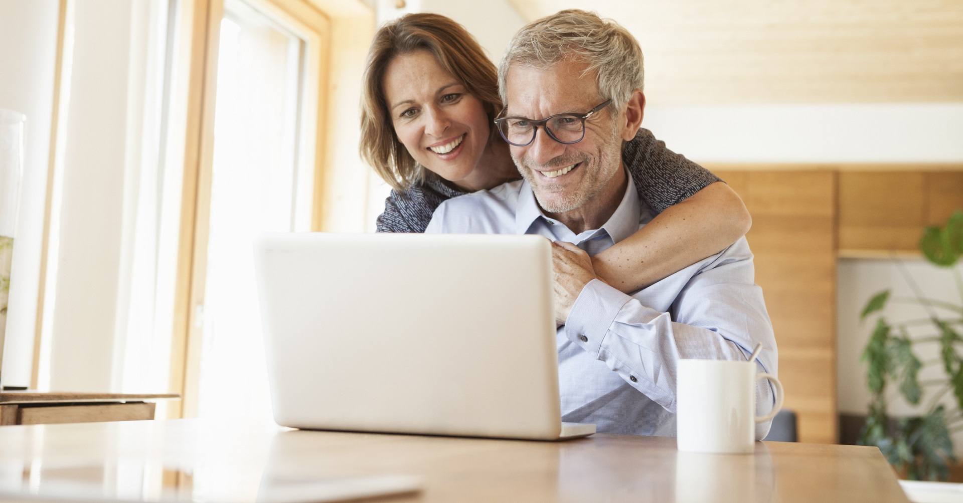 Couple looking at finances