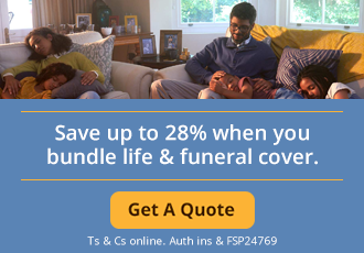Save up to 28% when you bundle life & funeral cover
