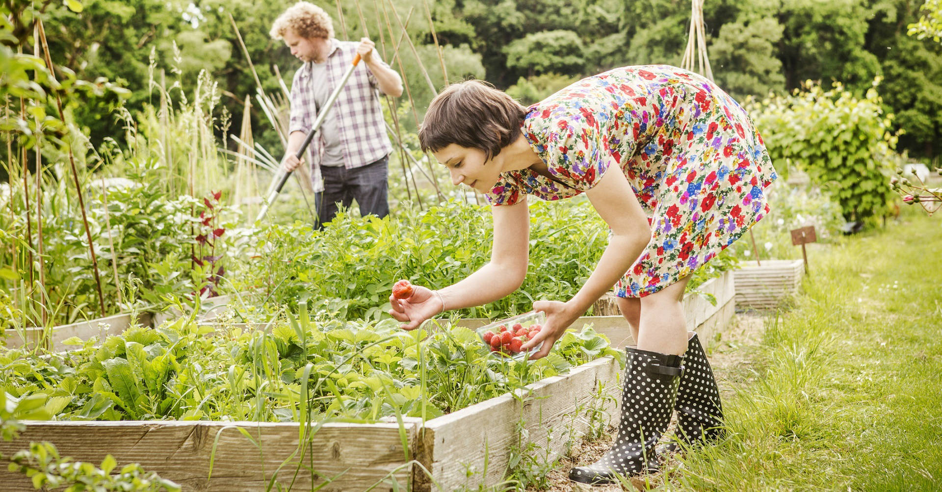 couple planting