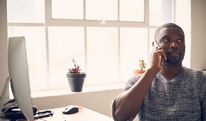 Man working from home