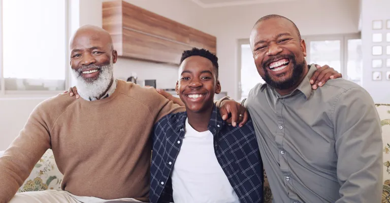 3 generations of men