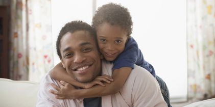 Father and Daughter Smiling