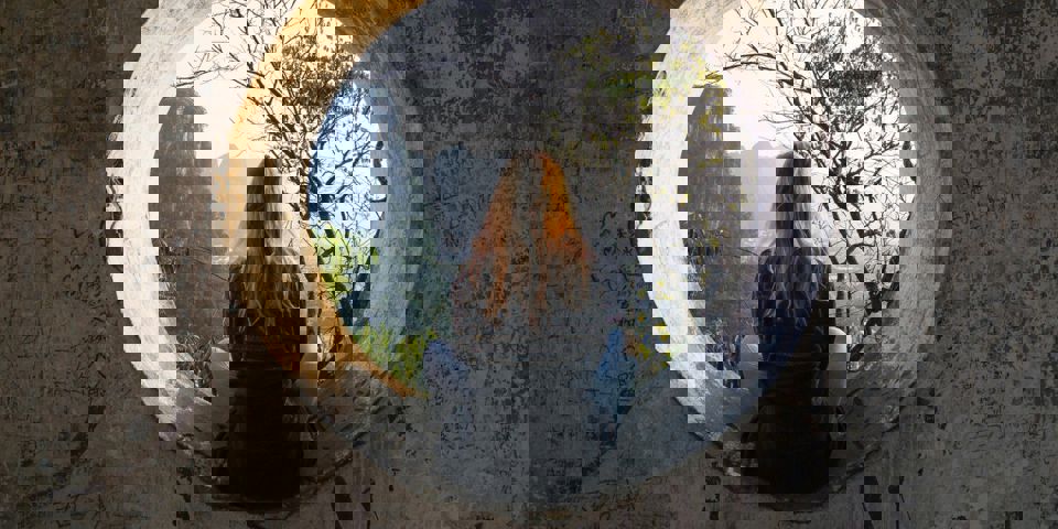 Woman staring into the distance