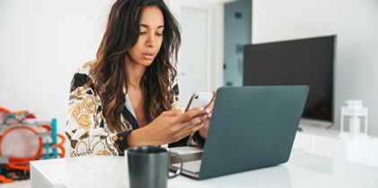 Woman using phone