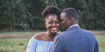 Couple hugging
