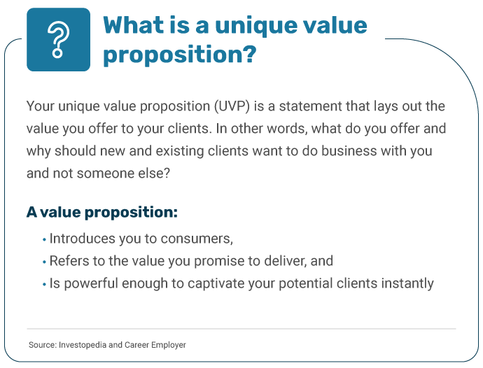 What is a unique value proposition?