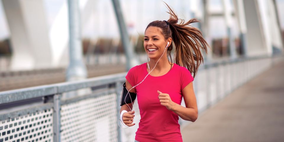 healthy lady running