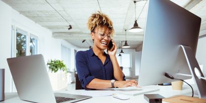 Lady working at computer