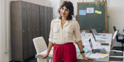 Lady standing in an office