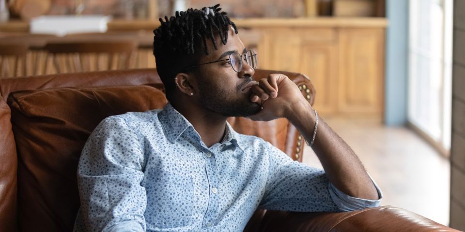 Man thinking about his future