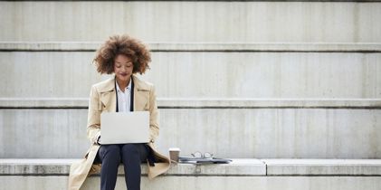 businesswoman on laptop