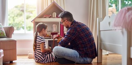 father & daughter working together
