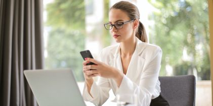 woman using mobile phone