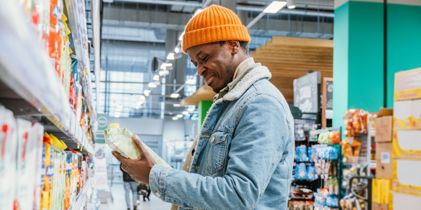 Man at grocery store