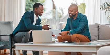 two men discussing