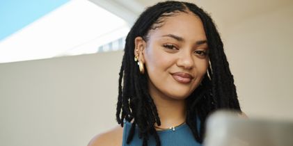 Young woman smiling