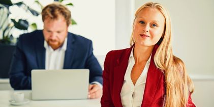 woman with colleague