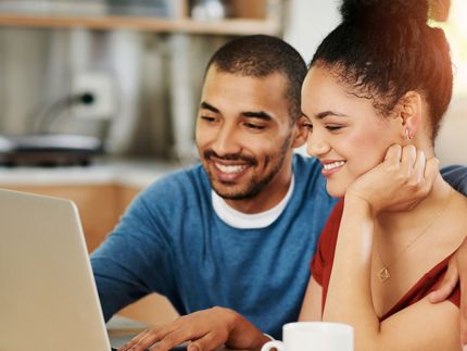 Couple on laptop