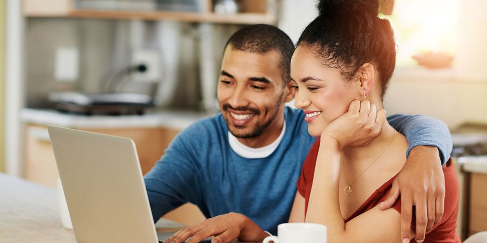 Couple on laptop