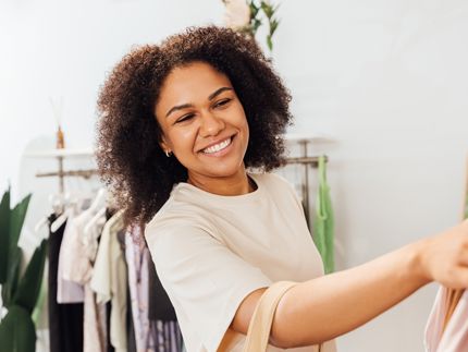 woman shopping for clothes
