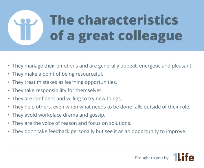 The characteristics of a great colleague