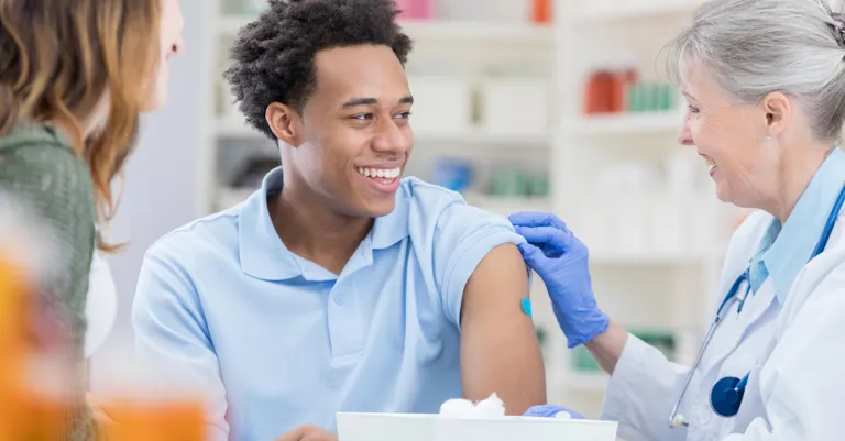 adult getting a vaccination