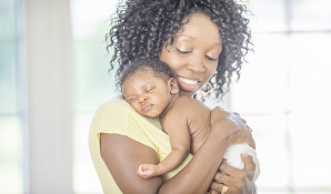 woman with baby