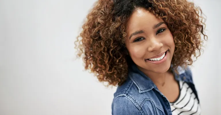 woman smiling