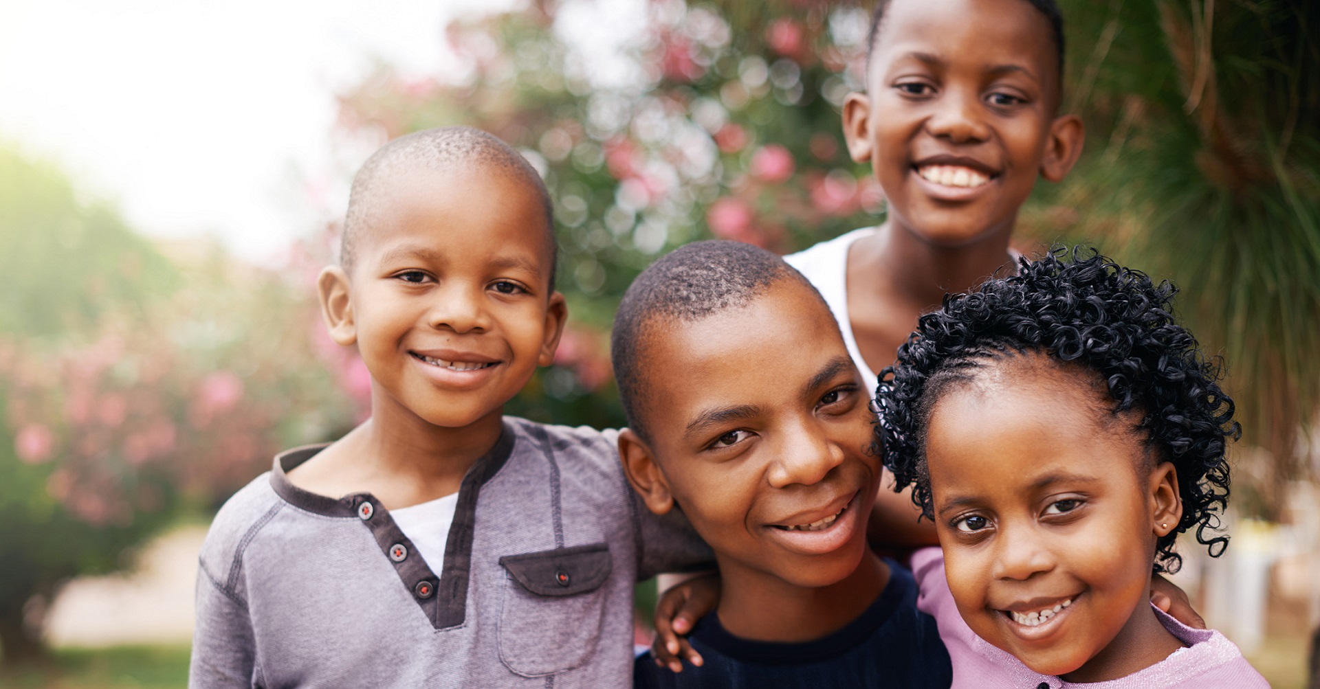 group of children posing for photo