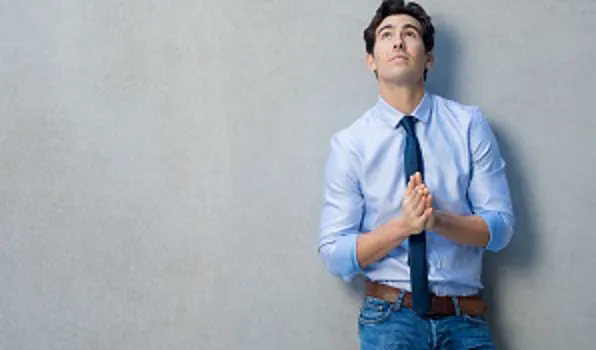 businessman praying