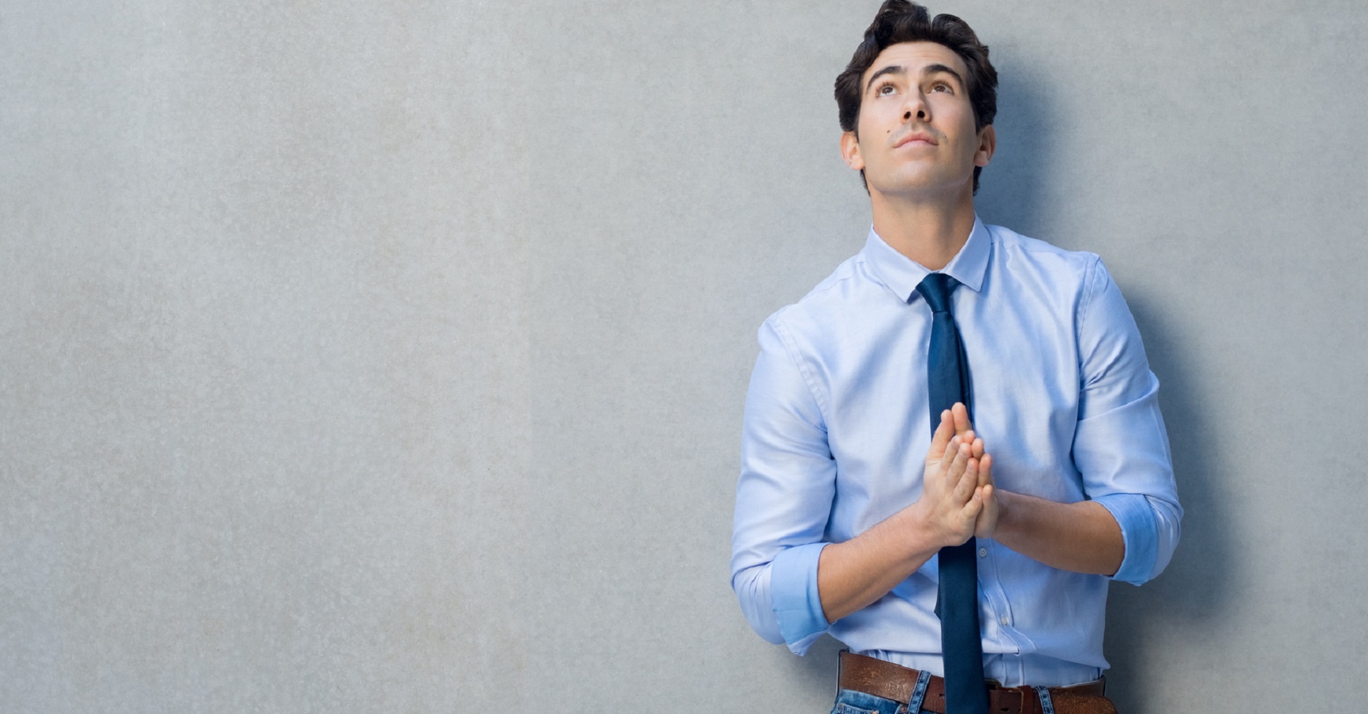 businessman praying