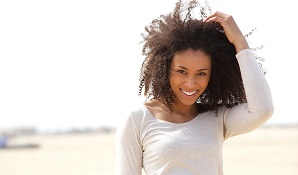 happy woman smiling