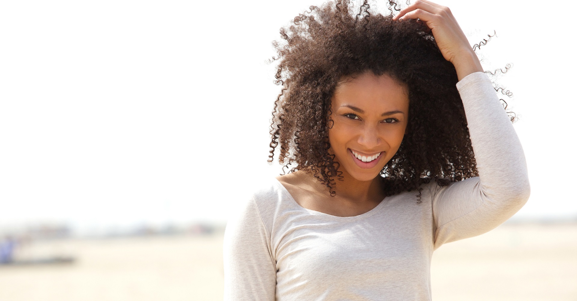 happy woman smiling