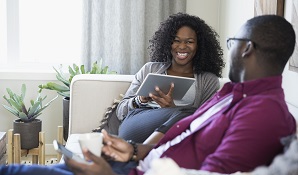 couple sitting on couch