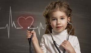 little girl with stethoscope