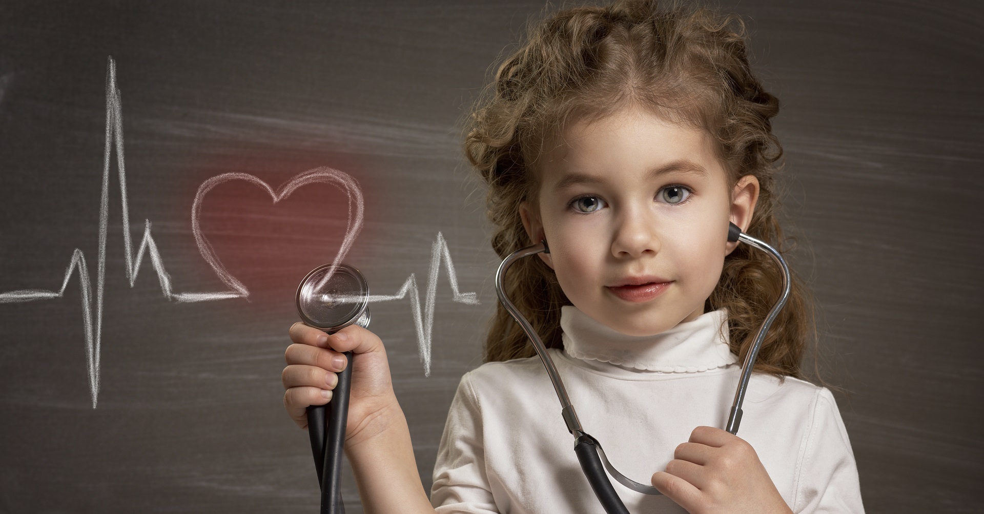 little girl with stethoscope