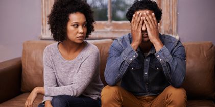Frustrated Couple Going Through A Divorce